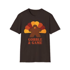 thanksgiving meeple shirt, gobble & game turkey thanksgiving tee for board game lover, family boardgame night t shirt, tabletop gamer gift