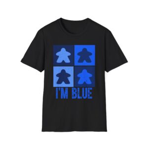 i'm blue meeple t shirt for board game fan, matching family shirts for boardgame night gift, meeple tee for tabletop gamer